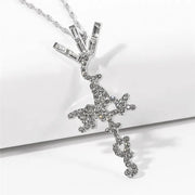 Goth Cactus Jack Pendant Necklace Iced Cubic Zircon Plated Gold Silver Color Hip Hop Jewelry For Men Women kpop