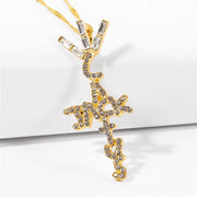 Goth Cactus Jack Pendant Necklace Iced Cubic Zircon Plated Gold Silver Color Hip Hop Jewelry For Men Women kpop