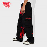 Minus Two Y2K Fashion street Pant Black Multiple pockets Cargo Pants Men Women High Waist Straight Joggers Baggy Sports Trousers