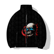 Dark Style Men's Clothing 2024 Sculpture Parka Winter Man Roses New in Down Coats Cool Design Skull Knight Sweatshirts Parkas