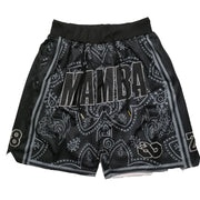 Basketball shorts Black Mamba Flowers Four pockets Sewing embroidery outdoor sport Beach pants Training 2024 New style